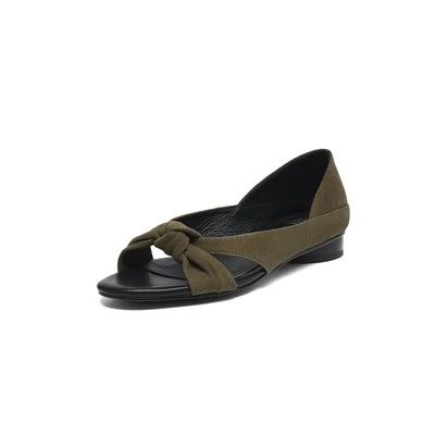 Soft Leather Flat Sandals